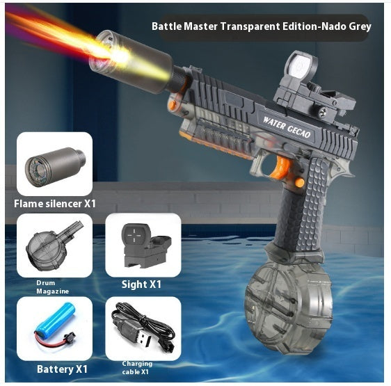 Power Splash Electric Auto Water Blaster with Flame Light Effect