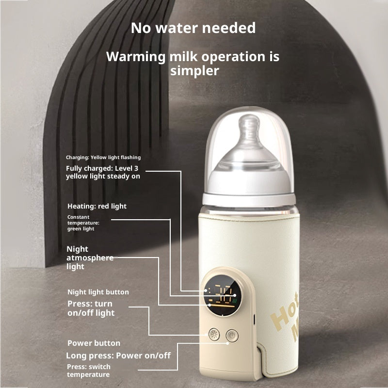 Smart Milk Warmer – Battery-Powered Portable Bottle Heater for Feeding