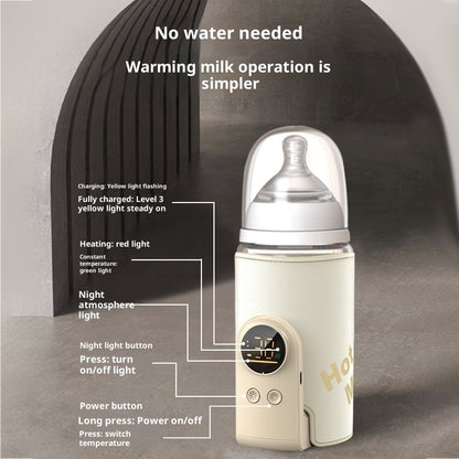 Smart Milk Warmer – Battery-Powered Portable Bottle Heater for Feeding