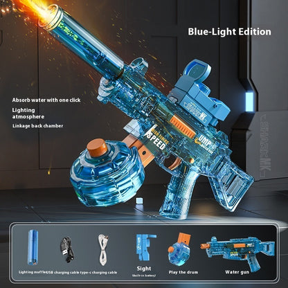 Power Splash Electric Auto Water Blaster with Flame Light Effect