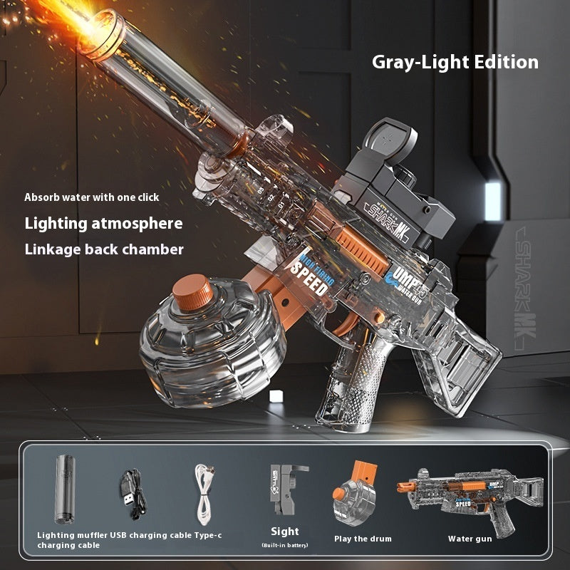 Power Splash Electric Auto Water Blaster with Flame Light Effect