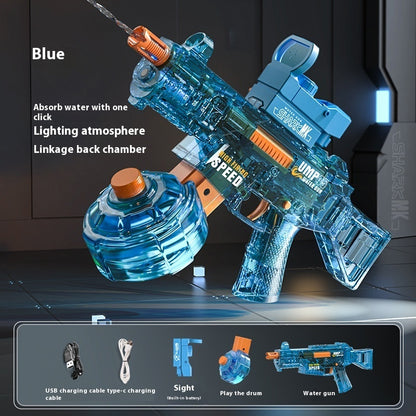Power Splash Electric Auto Water Blaster with Flame Light Effect