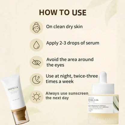 Centella Retinol 0.2 Anti-Aging Ampoule & Suncream Set