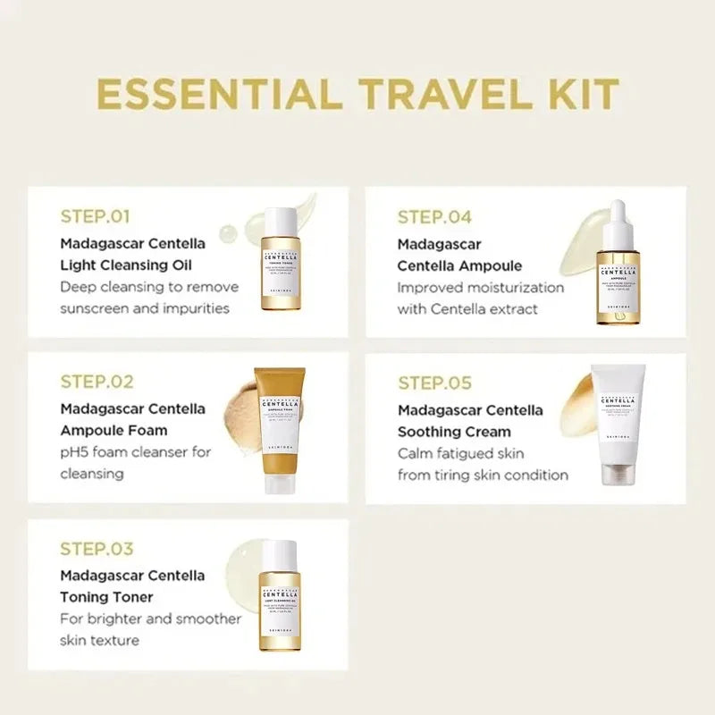 SKIN1004 Madagascar Centella 5-Piece Travel Skincare Kit