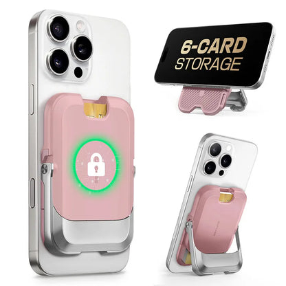 Magnetic Wallet & Stand for iPhone 13–16 Series – MagSafe Lock
