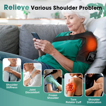 Electric Heated Shoulder Support & Massager Brace