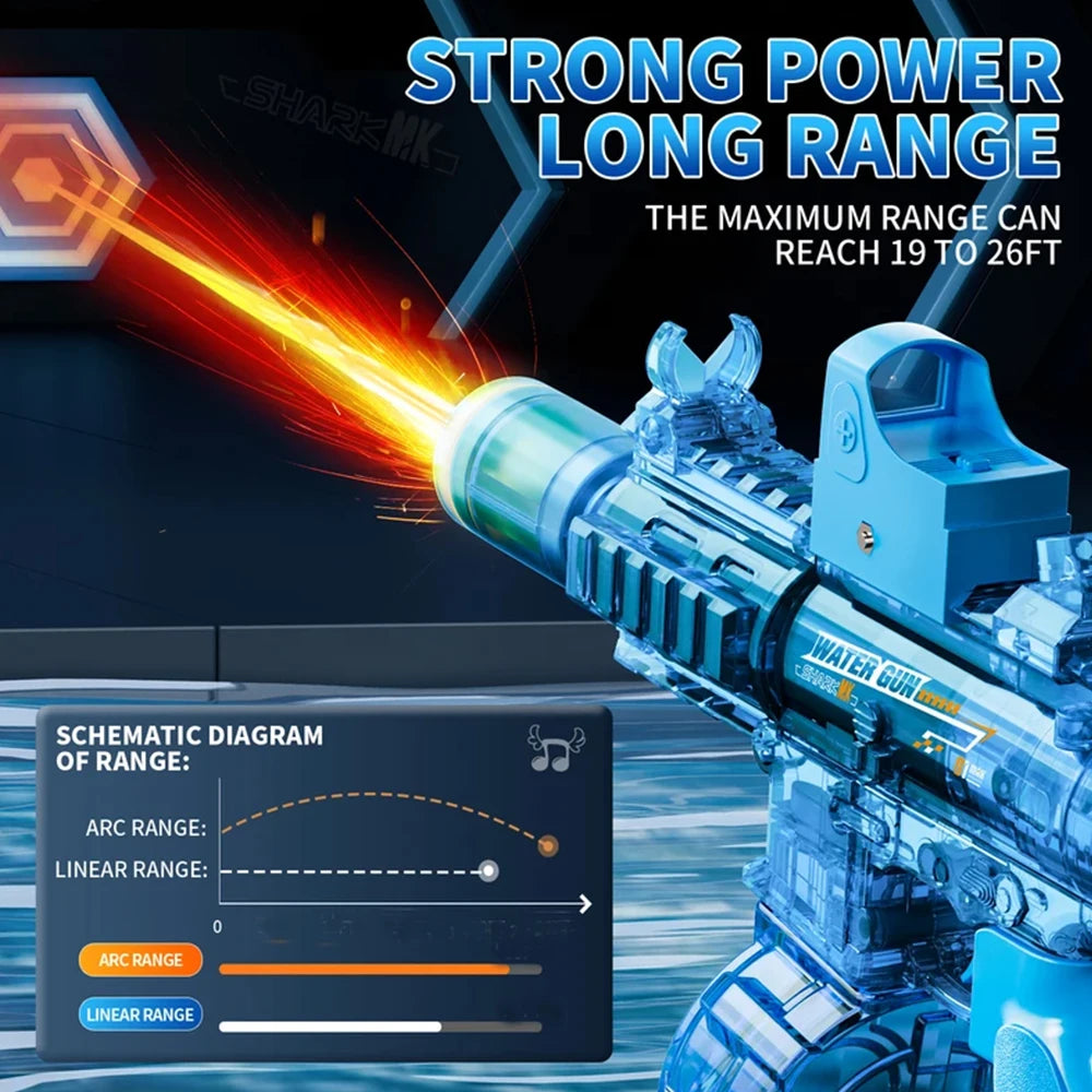 Electric Auto Water Blaster with Flame Light
