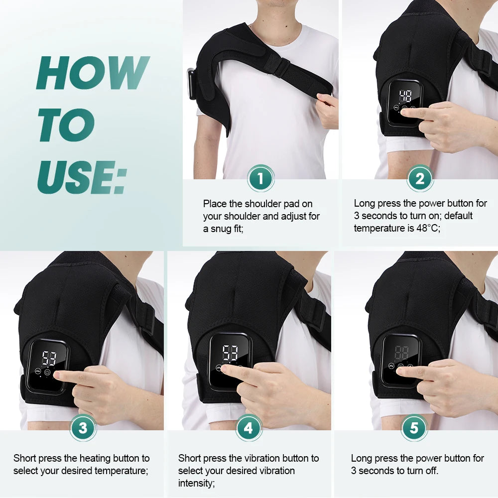 Electric Heated Shoulder Support & Massager Brace
