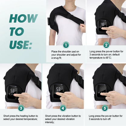 Electric Heated Shoulder Support & Massager Brace