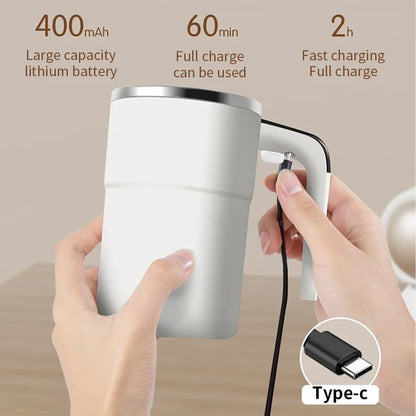Automatic Magnetic Stirring Mug with LED Temperature Display – 12oz