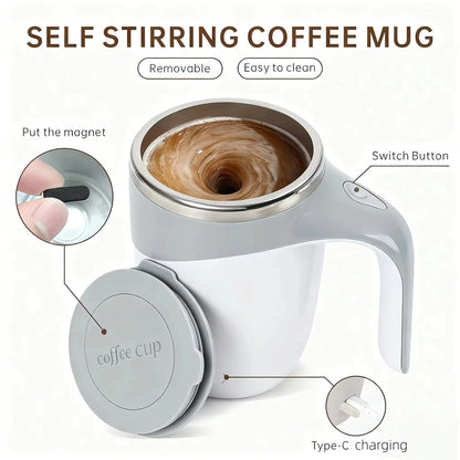 Smart Portable Magnetic Stirring Coffee Mug – Rechargeable