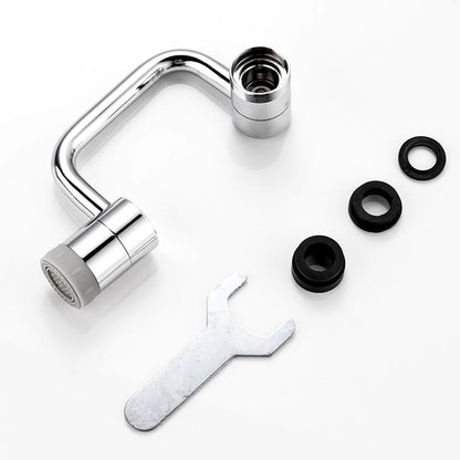 1080° Swivel Stainless Steel Faucet Extender – Dual Spray Bathroom Adapter
