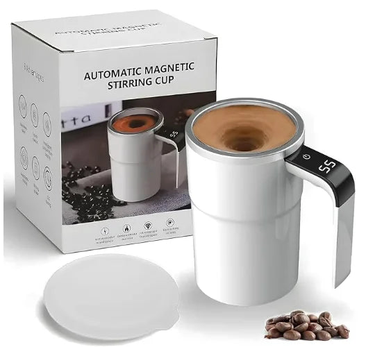 Automatic Magnetic Stirring Mug with LED Temperature Display – 12oz