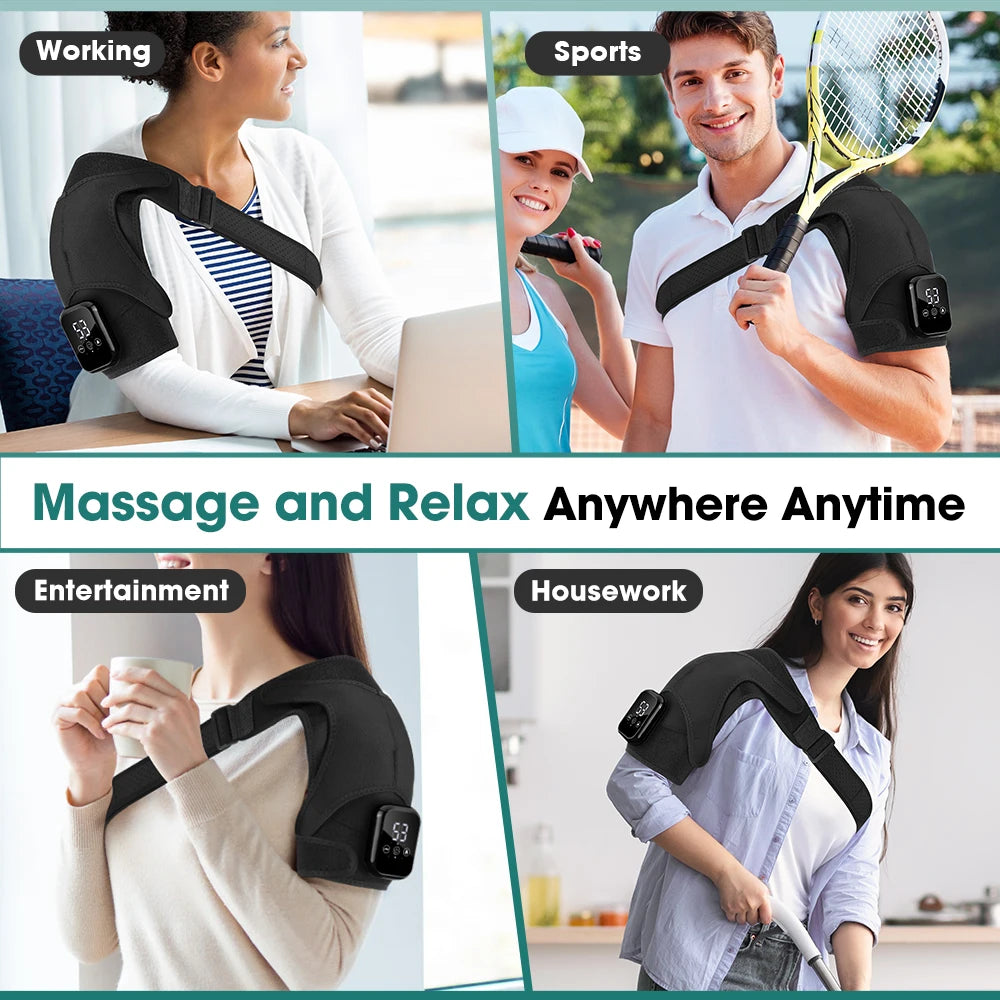 Electric Heated Shoulder Support & Massager Brace