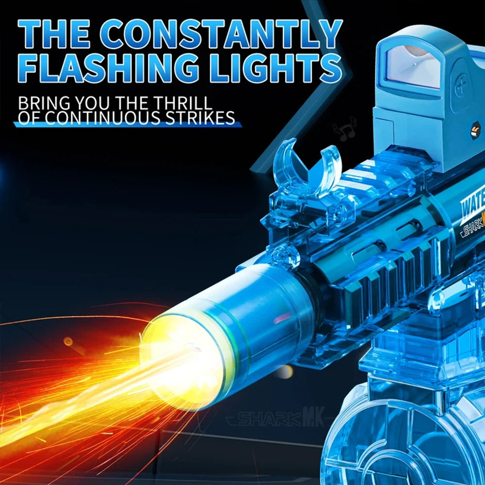 Electric Auto Water Blaster with Flame Light