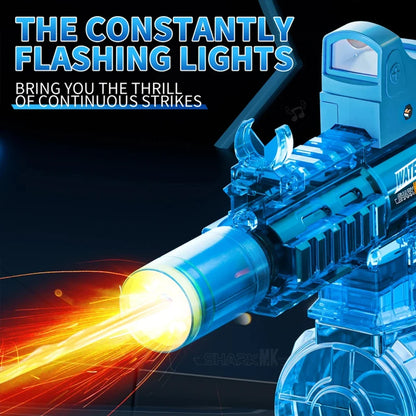 Electric Auto Water Blaster with Flame Light