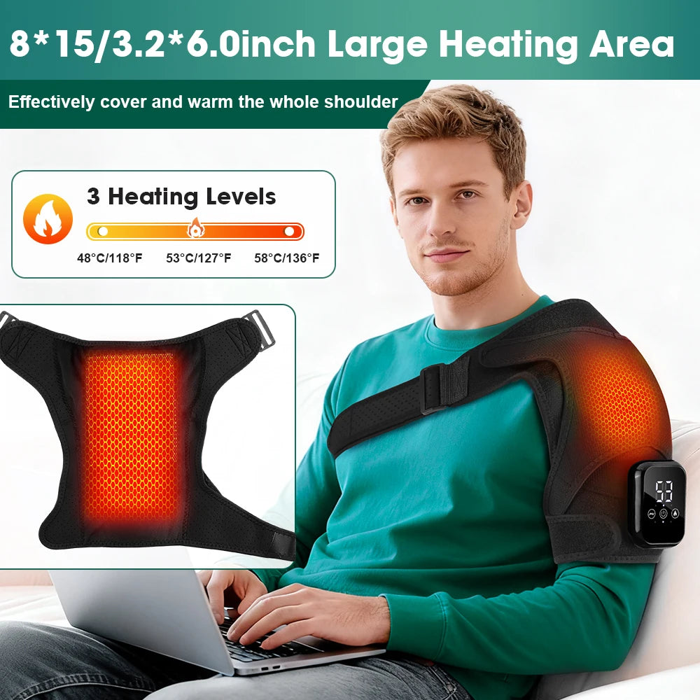 Electric Heated Shoulder Support & Massager Brace
