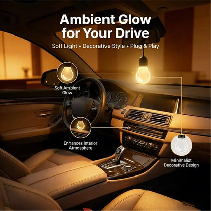 LED Warm White Car Interior Ambient Mood Light – Cozy Cabin Decoration