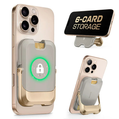 Magnetic Wallet & Stand for iPhone 13–16 Series – MagSafe Lock