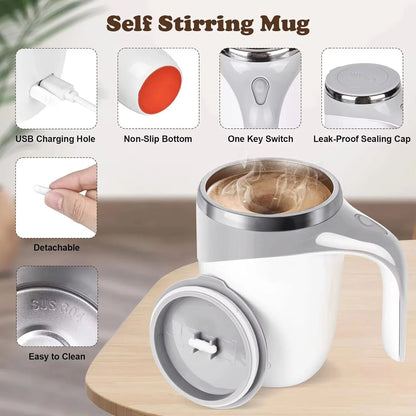 Smart Portable Magnetic Stirring Coffee Mug – Rechargeable