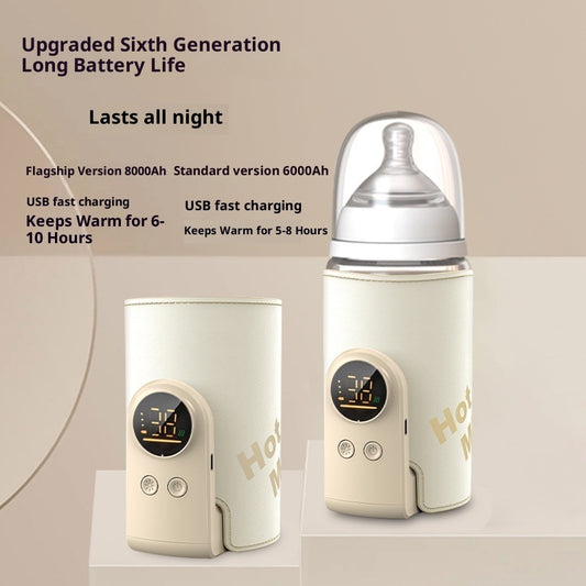 Smart Milk Warmer – Battery-Powered Portable Bottle Heater for Feeding