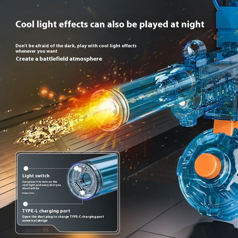 Power Splash Electric Auto Water Blaster with Flame Light Effect
